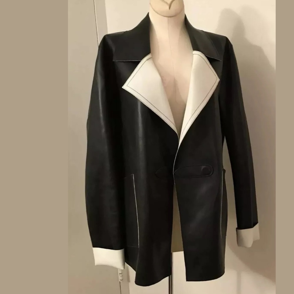 NWOT SOSKEN Oversized Polyurethane Jacket